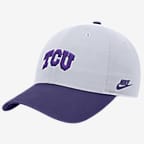 TCU Nike College Campus Cap - White