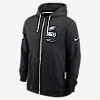 Philadelphia Eagles Sideline Standard Issue Men's Nike Dri-FIT NFL Full-Zip Hoodie - Black