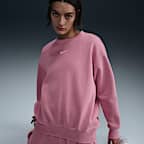 Sudadera oversized de cuello redondo de tejido Fleece para mujer Nike Sportswear Phoenix