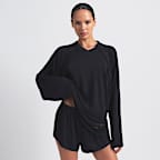 Playera oversized de manga larga con cuello en V para mujer NikeSKIMS Airy