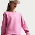 Nike Sportswear Club Fleece Big Kids' (Girls') Crew Sweatshirt