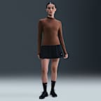 ナイキ スポーツウェア チル ニット ウィメンズ スリム ロングスリーブ モックネック Tシャツ