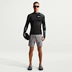 Playera de manga larga rashguard para hombre Nike Swim Whitewater