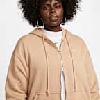 Sudadera con gorro con cierre completo oversized para mujer Nike Sportswear Phoenix Fleece (talla grande)