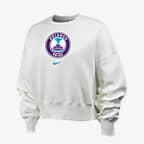 Sudadera de cuello redondo Nike de la NWSL para mujer Orlando Pride Phoenix Fleece - Vela