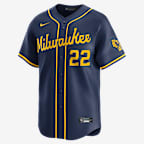 Christian Yelich Milwaukee Brewers Men's Nike Dri-FIT ADV MLB Limited Jersey - Navy