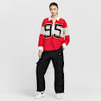 나이키 스포츠웨어 여성 긴팔 그래픽 폴로 탑