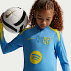 Haut d'entraînement de football en maille Nike Dri-FIT FC Barcelona Strike 4e tenue pour ado