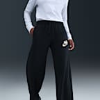 Pants de tiro medio y pierna amplia para mujer Nike Sportswear Club Fleece