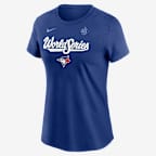 Playera Nike de la MLB para mujer de los Toronto Blue Jays 2025 World Series Participant Authentic Collection