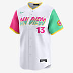 Jersey Nike Dri-FIT ADV de la MLB Limited para hombre Manny Machado San Diego Padres City Connect - Blanco