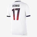 Vitinha Paris Saint-Germain 2026/27 Match Away Men's Nike Aero-FIT Soccer Jersey - White/Red/Blue