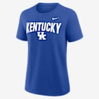 Playera universitaria Nike para mujer Kentucky Arch Logo - Royal