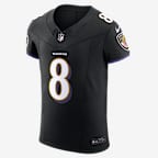 Jersey de fútbol americano Nike Dri-FIT de la NFL Elite para hombre Lamar Jackson Baltimore Ravens
