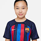 F.C. Barcelona 2022/23 Stadium Home Older Kids' Nike Dri-FIT Football Shirt