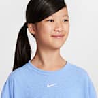 Nike One Relaxed Big Kids' (Girls') Dri-FIT Short-Sleeve Top