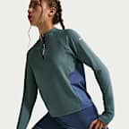 Maglia a manica lunga con zip a metà lunghezza Nike Pro Dri-FIT – Ragazza