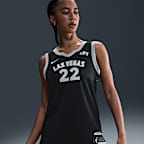 Jersey Nike Dri-FIT de la WNBA Victory A'ja Wilson Las Vegas Aces 2023 - Negro/Plata liso/Blanco