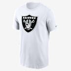Playera Nike de la NFL para hombre Las Vegas Raiders Logo Essential - Blanco