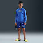 Playera de manga larga Dri-FIT para niño talla grande Nike Swim Hydroguard