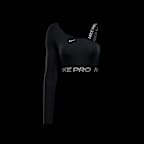 Nike Pro Shine Women's Dri-FIT Asymmetrical Cropped Top