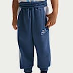 나이키 리틀키즈 프렌치 테리 컬러블록 투피스 크루 세트