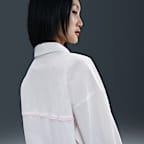 ナイキ スポーツウェア チル ポプリン ウィメンズ ルーズ ロングスリーブ ボタンアップ トップ