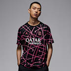 パリ サンジェルマン (PSG) アカデミー プロ メンズ ナイキ Dri-FIT サッカー プレマッチ ショートスリーブ トップス