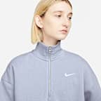 Sudadera cropped de cierre de 1/4 para mujer Nike Sportswear Phoenix Fleece