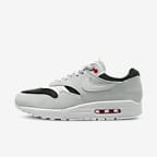 Nike Air Max 1 Premium Men's Shoes - Pure Platinum/Black/Sport Red/White