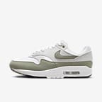 Nike Air Max 1 Women's Shoes - White/Neutral Grey/Black/Light Army