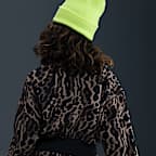 Sudadera con cuello redondo y estampado de Boxy para niña talla grande Nike Sportswear Club Fleece