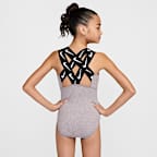 Nike Gymnastics Strappy Performance Leotard - Grey Heather
