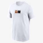 Playera universitaria Nike para hombre Texas Campus Logo Swoosh - Blanco