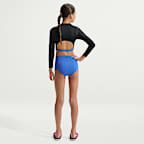 Conjunto de tankini con espalda cruzada para niña talla grande Nike Swim