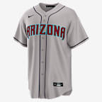 Ketel Marte Arizona Diamondbacks Men's Nike MLB Replica Jersey - Grey
