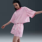 ナイキ スポーツウェア チル ポプリン ウィメンズ ストライプ ボクシー トップ