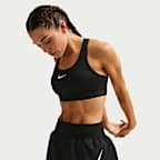Shorts de correr Dri-FIT de tiro medio con forro de ropa interior para mujer Nike Tempo Flow Swoosh