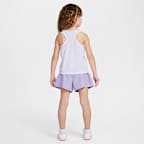 Conjunto de camiseta de tirantes y shorts para niños talla pequeña Nike Dri-FIT Sunny Swoosh