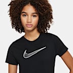 Nike One Older Kids' (Girls') Dri-FIT Short-Sleeve Training Top
