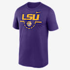 Playera universitaria Nike Dri-FIT para hombre LSU Courtside - Morado