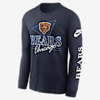 Playera de manga larga Nike de la NFL para hombre Chicago Bears Rewind - Marino