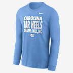 North Carolina Sideline Slogan Men's Nike Dri-FIT College Long-Sleeve T-Shirt - Valor Blue