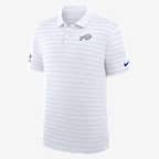 Buffalo Bills Rivalries Collection Sideline Victory Striped Men's Nike Dri-FIT NFL Polo - White