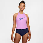 Nike Gymnastics Halter Neck Performance Leotard - Lavender