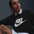 Nike Sportswear Club Men's Graphic Fleece Crew-Neck Sweatshirt