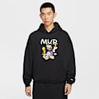 LeBron "Bubble Boy" 男款 Nike Therma-FIT 籃球套頭連帽上衣 - 黑色