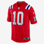 Jersey Nike de la NFL Game para hombre Drake Maye New England Patriots - Rojo