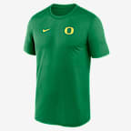 Playera universitaria Nike Dri-FIT para hombre Oregon Sideline Legend Small Logo - Verde manzana