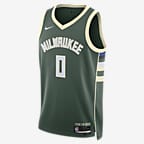 Damian Lillard Milwaukee Bucks Icon Edition 2022/23 Men's Nike Dri-FIT NBA Swingman Jersey - Fir